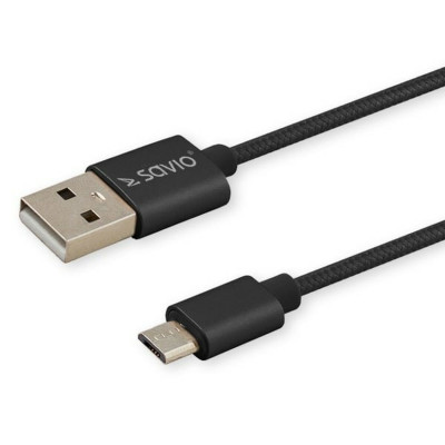 Câble USB A vers USB C Savio CL-129 Noir 2 m sur la caverne des prix
