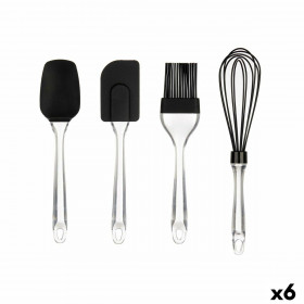 Set di Utensili da Cucina Pasticceria Nero Trasparente Silicone Plasti
