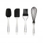 Set di Utensili da Cucina Pasticceria Nero Trasparente Silicone Plasti