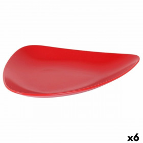 Piatto da pranzo Inde Rosso 31 x 25 x 4 cm (6 Unità)
