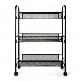 Carrello per Verdure Quid Tito Nero Metallo 44 x 26 x 63 cm