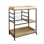 Chariot de service Vinthera Moa Range Bouteilles Noir Métal 75 x 40 x