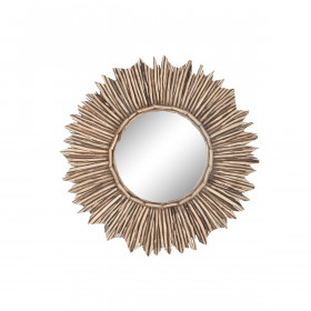 Specchio da parete Home ESPRIT Naturale Specchio Tronchi Tropicale 90