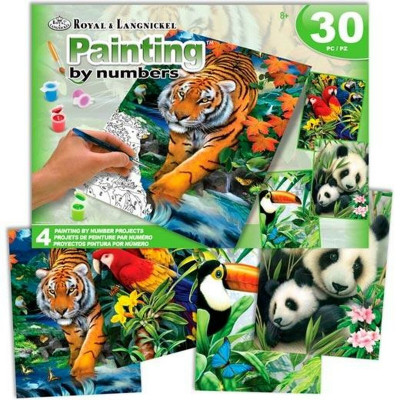 Set de peinture par numéros Royal & Langnickel Jungle 30 Pièces sur 
