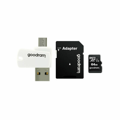 Micro SD Memory Card with Adaptor GoodRam M1A4 All in One Black 128 GB