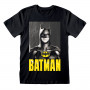Kurzarm-T-Shirt Batman Keaton Batman Schwarz Unisex