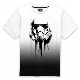 Maglia a Maniche Corte Star Wars Stormrooper Ink Bianco Nero Unisex