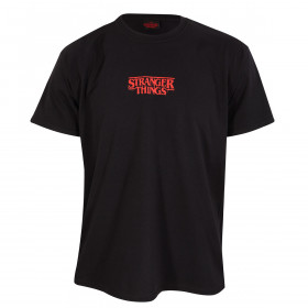 Maglia a Maniche Corte Stranger Things Demogorgon Upside Down Nero Uni