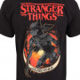 Maglia a Maniche Corte Stranger Things Demogorgon Upside Down Nero Uni