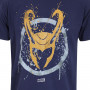 Short Sleeve T-Shirt Marvel Splatter Logo Blue Unisex