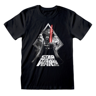 T shirt à manches courtes Star Wars Galaxy Portal Noir Unisexe sur la