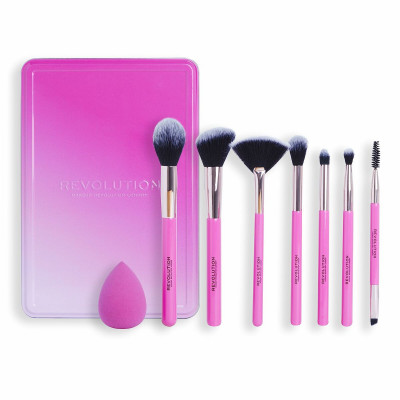 Set di Pennelli per il Trucco Revolution Make Up The Brush Edit Rosa 8