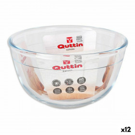 Mixing Bowl Quttin  Glass 820 ml ø 14,6 x 8,1 cm (12 Units)