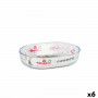 Oven Dish Quttin  600 ml Glass Oval 17,6 x 12,7 x 4 cm (6 Units)