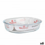 Oven Dish Quttin  Glass Oval 1,5 L 23,7 x 18,8 cm (6 Units)