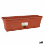 Planter with Dish Dem Greentime Rectangular Brown 60 x 20 x 17,3 cm (6