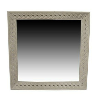 Espejo de pared Home ESPRIT Blanco Natural Madera de mango Romántico