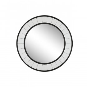 Specchio da terra Home ESPRIT Nero Legno Specchio Moderno 88 x 5 x 88