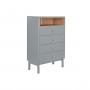 Cassettiera Home ESPRIT Azzurro Grigio polipropilene Legno MDF 80 x 40