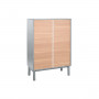 Cassettiera Home ESPRIT Azzurro Grigio polipropilene Legno MDF 80 x 40