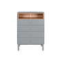 Cassettiera Home ESPRIT Azzurro Grigio polipropilene Legno MDF 80 x 40