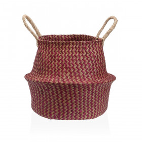 Cesta Decorativa Versa Rosso Alghe marine Ø 28 cm