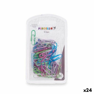 Clips Piccolo Multicolore Metallo (24 Unità)