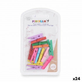 Pinze Piccolo Multicolore Legno (24 Unità)