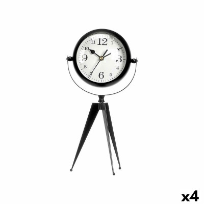Horloge de table Tripode Noir Métal 14 x 30 x 11 cm (4 Unités) sur l