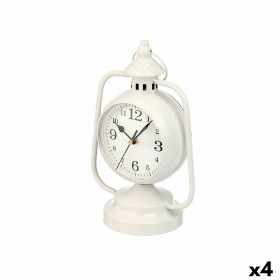 Orologio da Tavolo Lampada Bianco Metallo 17 x 25 x 11,3 cm (4 Unità)