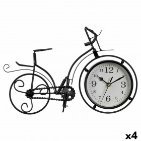 Orologio da Tavolo Bicicletta Nero Metallo 33 x 22,5 x 4,2 cm (4 Unit