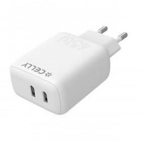 Wall Charger Celly TC2USBC45WWH White 45 W