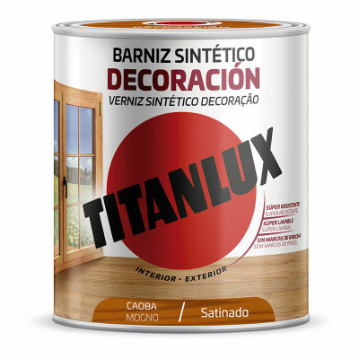 Synthetic varnish Titanlux m11100434 Decoration Satin finish Mahogany