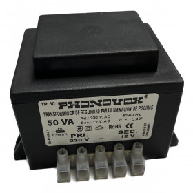 Trasformatore di sicurezza per l'illuminazione delle piscine PHONOVOX