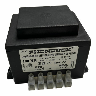 Trasformatore di sicurezza per l'illuminazione delle piscine PHONOVOX