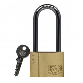 Lucchetto con chiave IFAM SR50AL Lunghezza Ottone Acciaio 1,38 x 4,78
