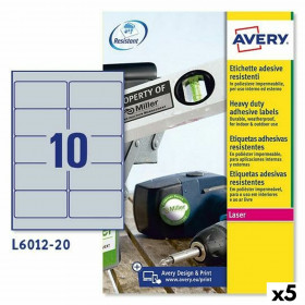 Etichette per Stampante Avery Argentato 20 Fogli 96 x 50,8 mm (5 Unit