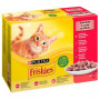 Aliments pour chat Purina Friskies Mix Poulet Veau Agneau Canard sur l