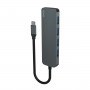 Hub USB-C 4 Porte Savio AK-54 Grigio
