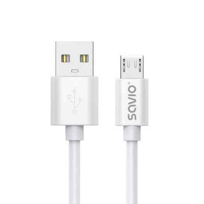Câble USB vers micro USB Savio CL-167 Blanc 3 m sur la caverne des pr