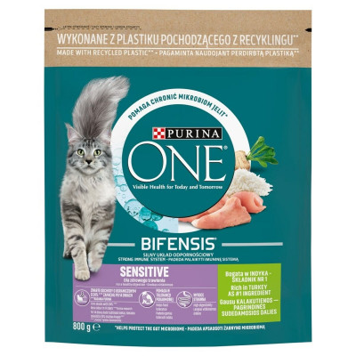Katzenfutter Purina One Bifensis Adult Sensitive Erwachsener Truthahn