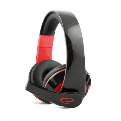 Casques avec Microphone Esperanza EGH300R Noir Rouge sur la caverne de