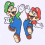 Maglia a Maniche Corte per Bambini Super Mario Mario and Luigi Bianco