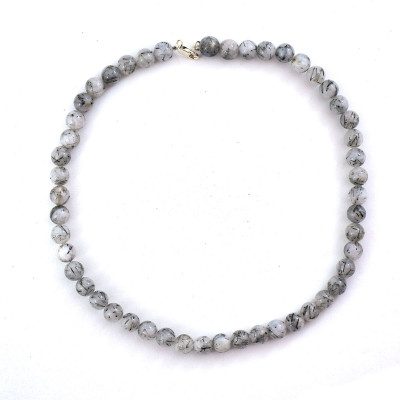 Ladies' Necklace Bobroff BLCK-WHT-NCK 42 cm