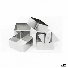 Set di Stampi da Pasticceria Quttin Argentato Acciaio inossidabile 4 P