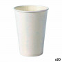 Set de Verres Algon Produits à usage unique Carton Blanc 20 Pièces 2