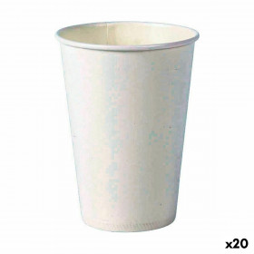 Set of glasses Algon Disposable Cardboard White 20 Pieces 220 ml (20 U
