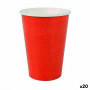 Set de Verres Algon Produits à usage unique Carton Rouge 20 Pièces 2