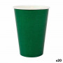 Set de Verres Algon Produits à usage unique Carton Vert 20 Pièces 22