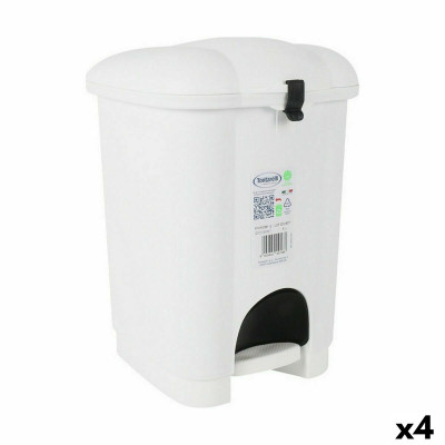 Waste bin with pedal Tontarelli Carolina 6 L White 20 x 22,5 x 29,7 cm